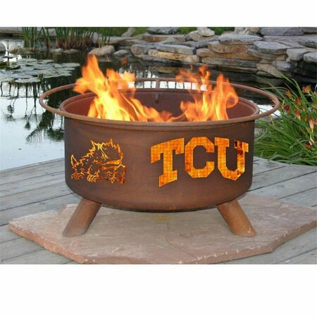 PATIOPLUS Texas Christian University Fire Pit - Natural Rust - 50 lbs PA3718396